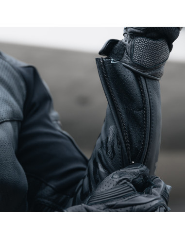 REBELHORN VANDAL BLACK LEATHER MOTO JACKET