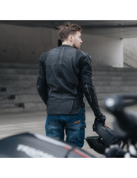 REBELHORN VANDAL BLACK LEATHER MOTO JACKET