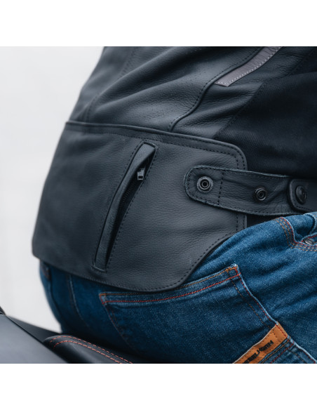 REBELHORN VANDAL BLACK LEATHER MOTO JACKET