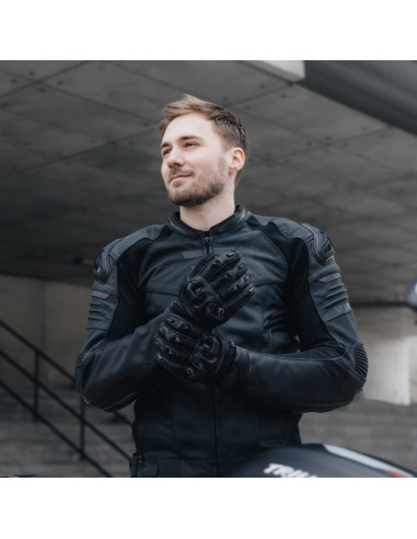 REBELHORN VANDAL BLACK ODINĖ MOTO STRIUKĖ