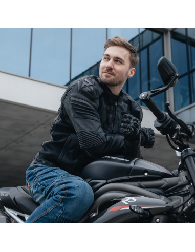 REBELHORN VANDAL BLACK ODINĖ MOTO STRIUKĖ