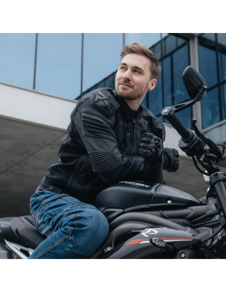 REBELHORN VANDAL BLACK LEATHER MOTO JACKET