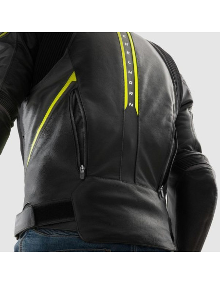 REBELHORN КОЖАНАЯ МОТОКУРТКА VELOCE FLUO