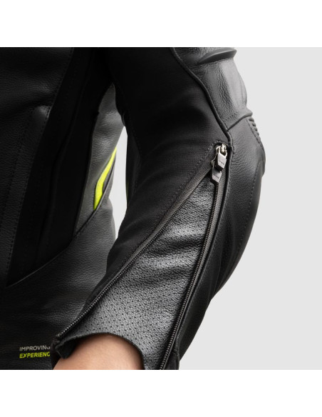 REBELHORN КОЖАНАЯ МОТОКУРТКА VELOCE FLUO