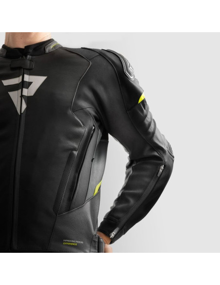 REBELHORN VELOCE FLUO LEATHER MOTO JACKET