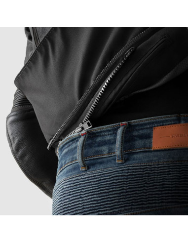 REBELHORN VELOCE FLUO LEATHER MOTO JACKET