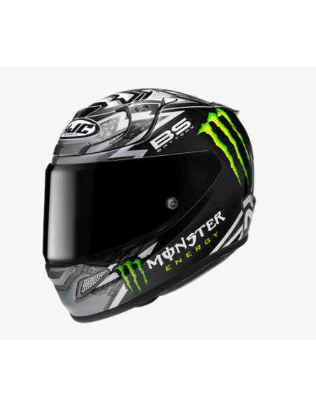 HJC RPHA 12 QUARTARARO REPLICA BLACK SPORTINIS/UŽDARAS MOTO ŠALMAS