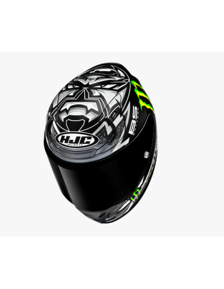 HJC RPHA 12 QUARTARARO REPLICA BLACK SPORTINIS/UŽDARAS MOTO ŠALMAS