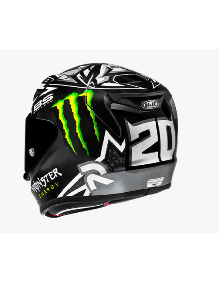 HJC RPHA 12 QUARTARARO REPLICA BLACK SPORTINIS/UŽDARAS MOTO ŠALMAS