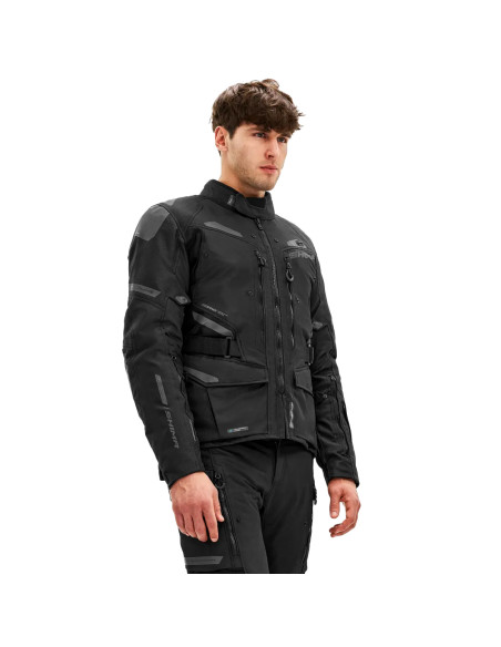 SHIMA DUNE BLACK MEN'S MOTO JACKET