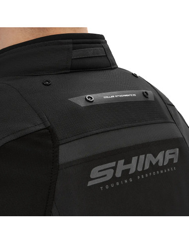 SHIMA DUNE BLACK MEN'S MOTO JACKET