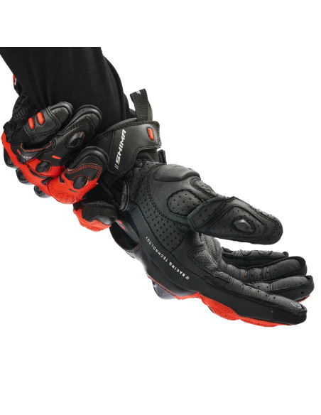 SHIMA XRS-3 RED MOTO GLOVES