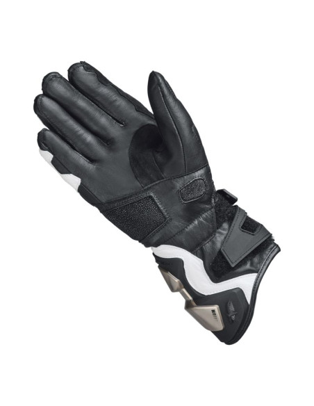 HELD TITAN XR2 BLACK/WHITE LONG LEATHER MOTO GLOVES