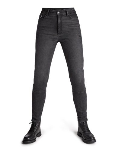 PANDO MOTO KAYA SLIM GREY WOMEN'S MOTO JEANS