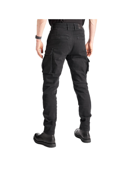 PANDO MOTO DESERT CARGO BLACK MEN'S MOTO JEANS