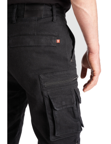 PANDO MOTO DESERT CARGO BLACK MEN'S MOTO JEANS