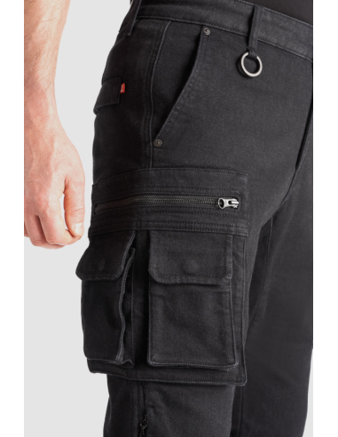 PANDO MOTO МУЖСКИЕ МОТО-ДЖИНСЫ DESERT CARGO BLACK