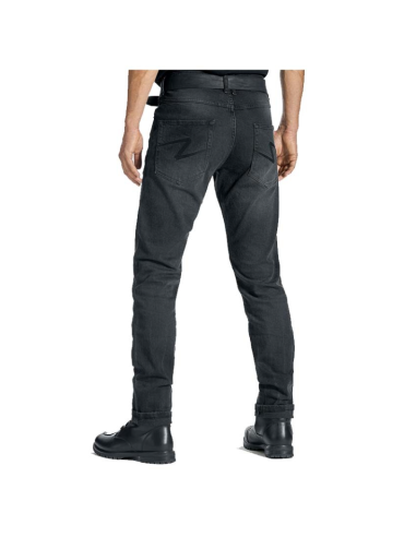 PANDO MOTO ROBBY SLIM BLACK VYRIŠKI MOTO DŽINSAI