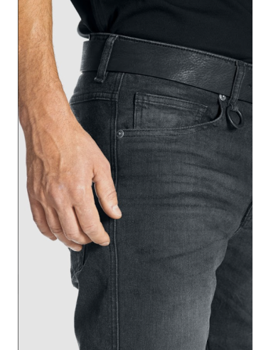 PANDO MOTO ROBBY SLIM BLACK MEN'S MOTO JEANS