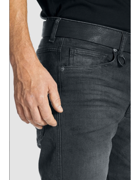 PANDO MOTO ROBBY SLIM BLACK VYRIŠKI MOTO DŽINSAI