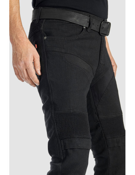 PANDO MOTO ЗАУЖЕННЫЕ ЧЕРНЫЕ МУЖСКИЕ МОТОДЖИНСЫ KARLDO