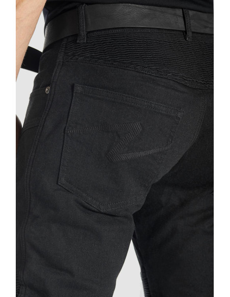 PANDO MOTO KARLDO SLIM BLACK MEN'S MOTO JEANS