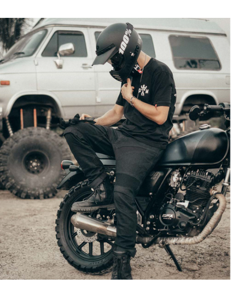 PANDO MOTO ЗАУЖЕННЫЕ ЧЕРНЫЕ МУЖСКИЕ МОТОДЖИНСЫ KARLDO