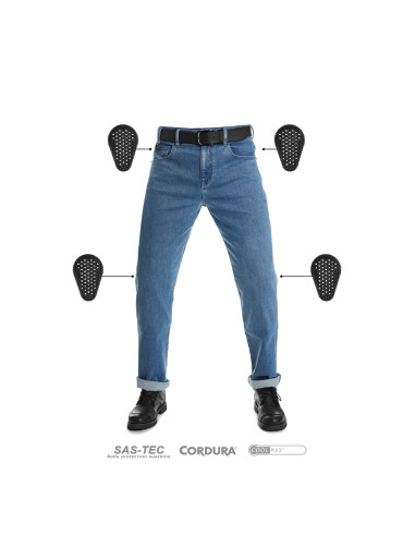 PANDO MOTO JAMES REGULAR BLUE MEN'S MOTO JEANS