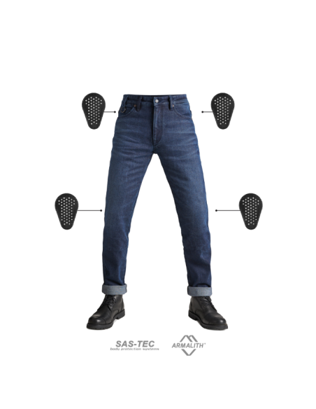 PANDO MOTO ARNIE SLIM BLUE MEN'S MOTO JEANS