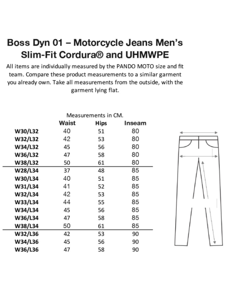 PANDO MOTO BOSS DYN 01 MEN'S MOTO JEANS
