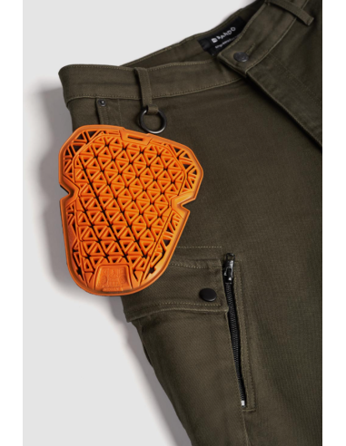 PANDO MOTO MARK OLIVE AAA MEN'S MOTO JEANS
