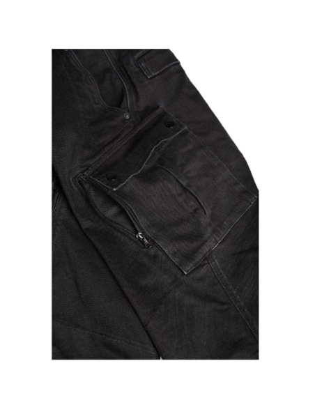 PANDO MOTO MARK BLACK AAA MEN'S MOTO JEANS