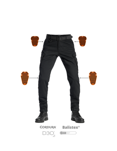PANDO MOTO MARK BLACK AAA MEN'S MOTO JEANS