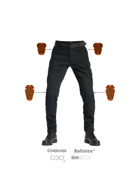 PANDO MOTO МУЖСКИЕ МОТО-ДЖИНСЫ MARK BLACK AAA