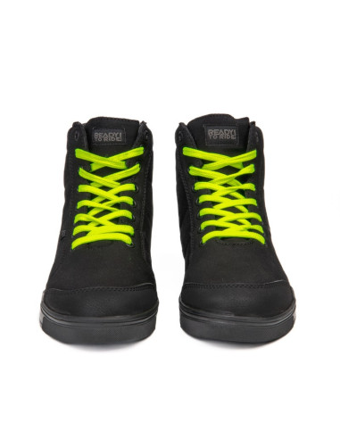 REBELHORN TOWN BLACK SHORT MOTO BOOTS