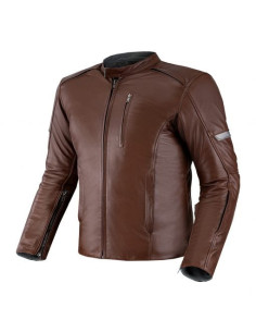 SHIMA HUNTER 2.0 BROWN LEATHER MOTO JACKET