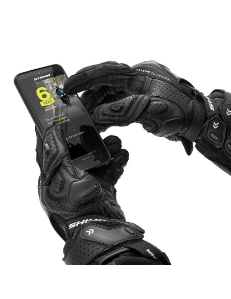 SHIMA RS-3 BLACK WOMEN'S MOTO GLOVES