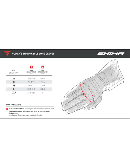 SHIMA MIURA RED FLUO LADIES MOTO GLOVES
