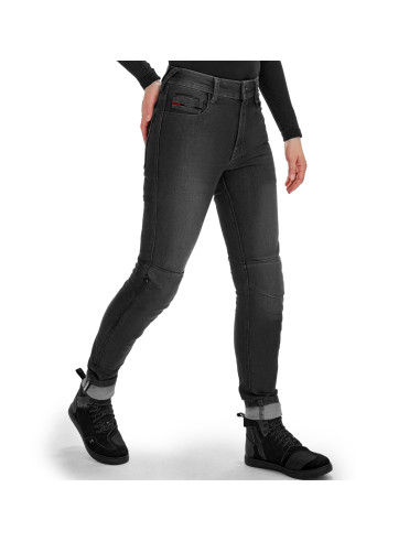 SHIMA ЧЕРНЫЕ ЖЕНСКИЕ МОТО-ДЖИНСЫ RIDGE