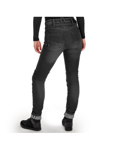 SHIMA RIDGE BLACK WOMEN'S MOTO JEANS