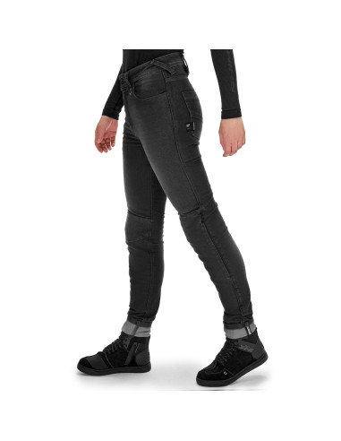 SHIMA RIDGE BLACK WOMEN'S MOTO JEANS