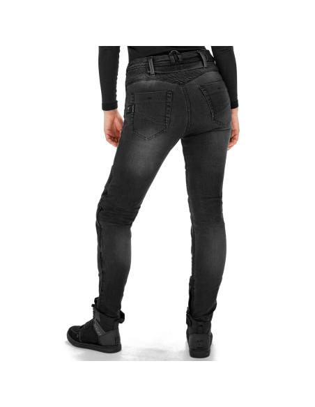 SHIMA ZENITH BLACK WOMEN'S MOTO JEANS