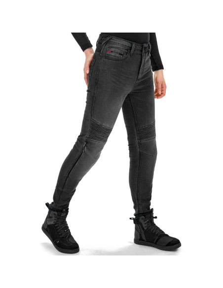 SHIMA ZENITH BLACK WOMEN'S MOTO JEANS