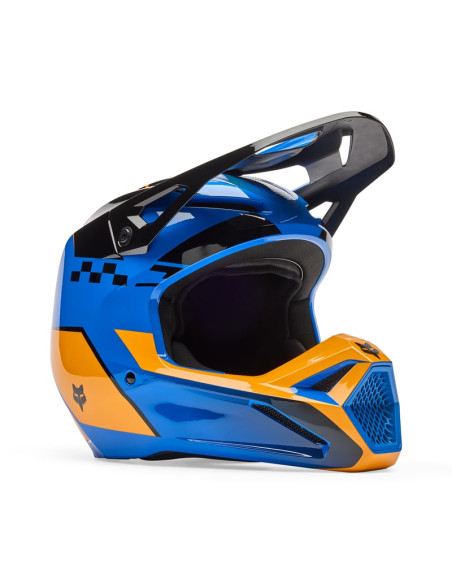 FOX V1 COLLECT BLUE CROSS MOTO HELMET
