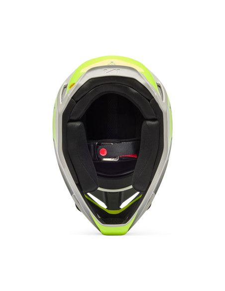FOX V1 COLLECT GREY/YELLOW CROSS MOTO HELMET