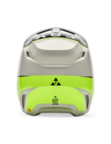 FOX V1 COLLECT GREY/YELLOW CROSS MOTO HELMET