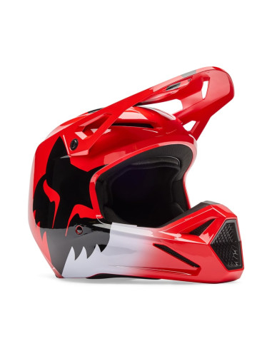 FOX МОТОШЛЕМ V1 SHIELD FLUO RED CROSS