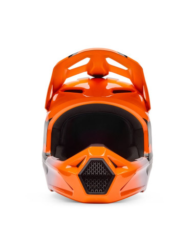 FOX V1 SHIELD FLUO ORANGE CROSS MOTO HELMET