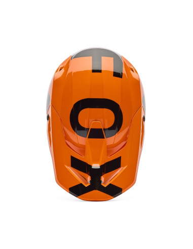 FOX V1 SHIELD FLUO ORANGE CROSS MOTO HELMET