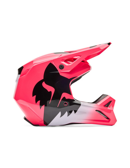 FOX V1 SHIELD PINK CROSS MOTO HELMET